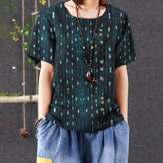 Whale Shark Casual Short Sleeve Shirt | Summer Blouse | Women Cotton T-Shirt