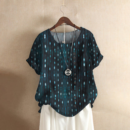 Whale Shark Casual Short Sleeve Shirt | Summer Blouse | Women Cotton T-Shirt